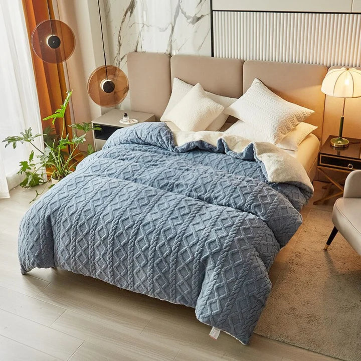 Geometric Winter Duvet – Jacquard Warm Blanket